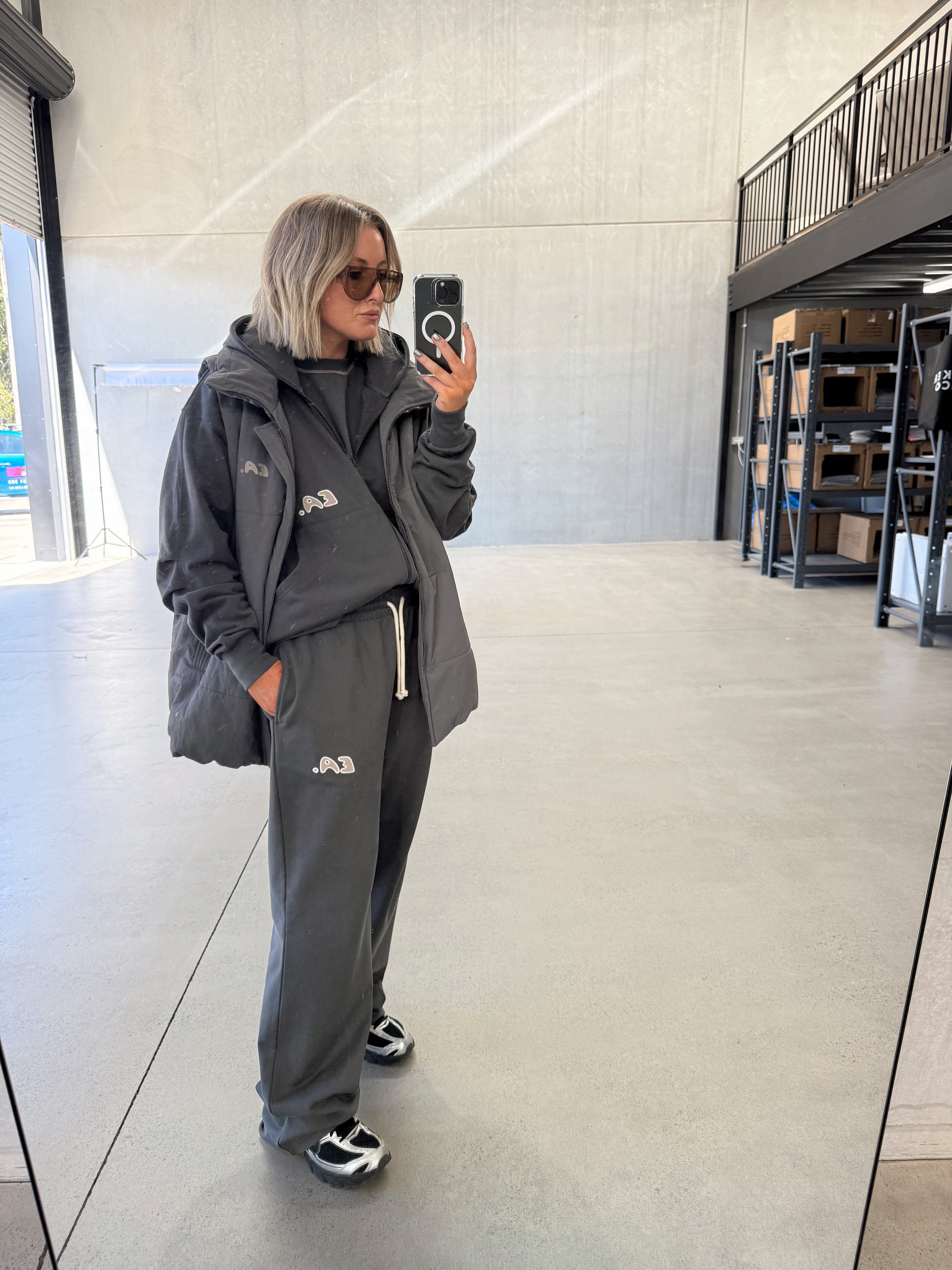 Unisex Puffer Vest - Midnight Grey