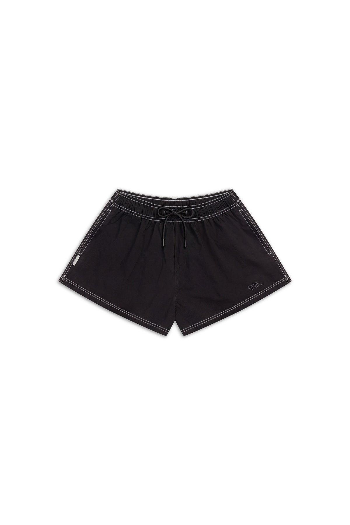 Womens High Rise Swim Shorts - Black