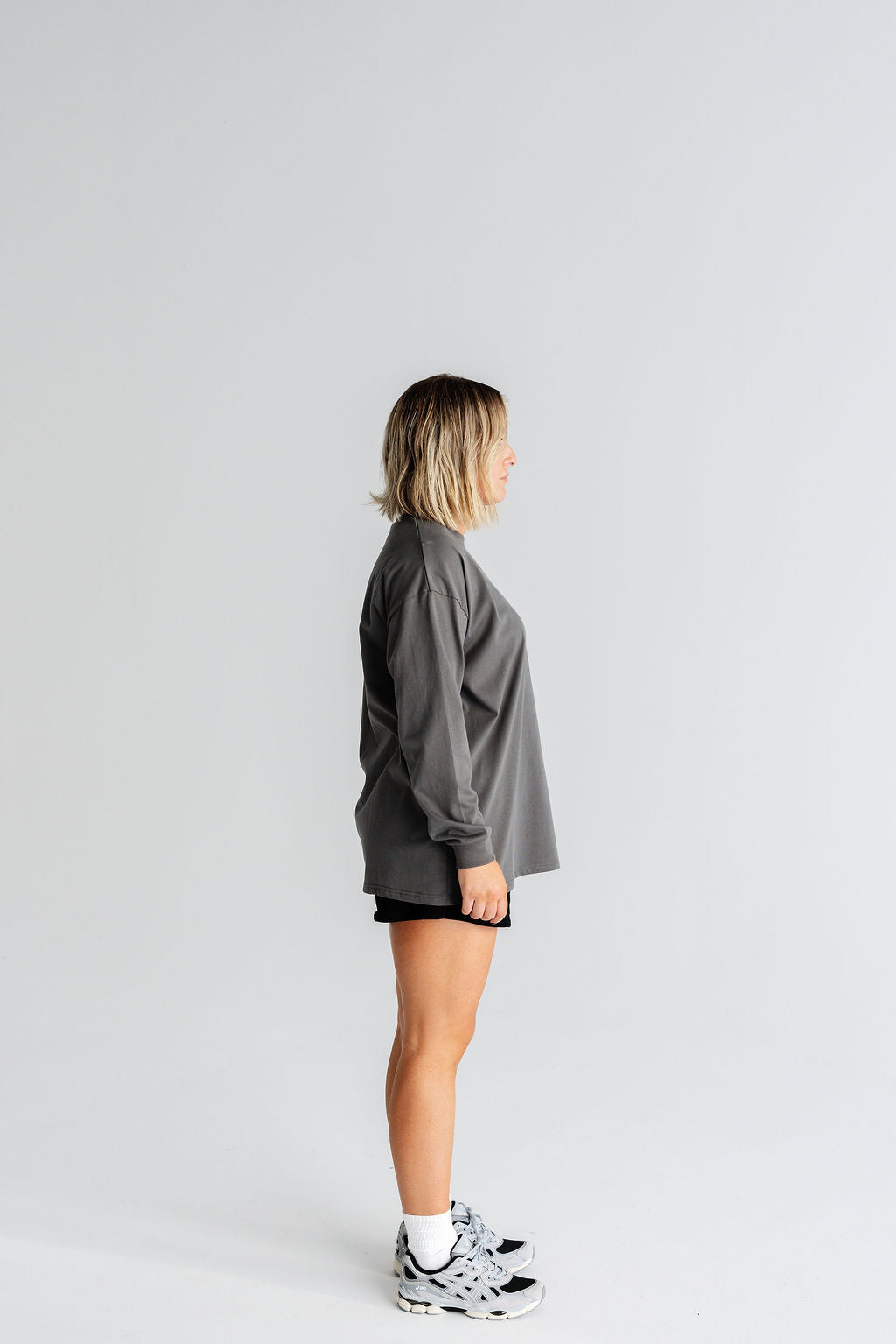 Long Sleeve Tee - Washed Grey