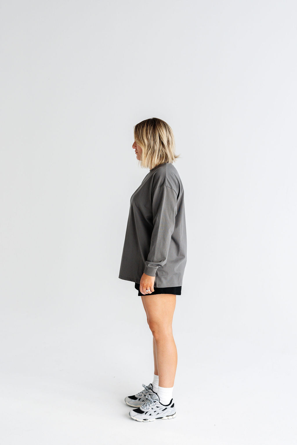 Long Sleeve Tee - Washed Grey