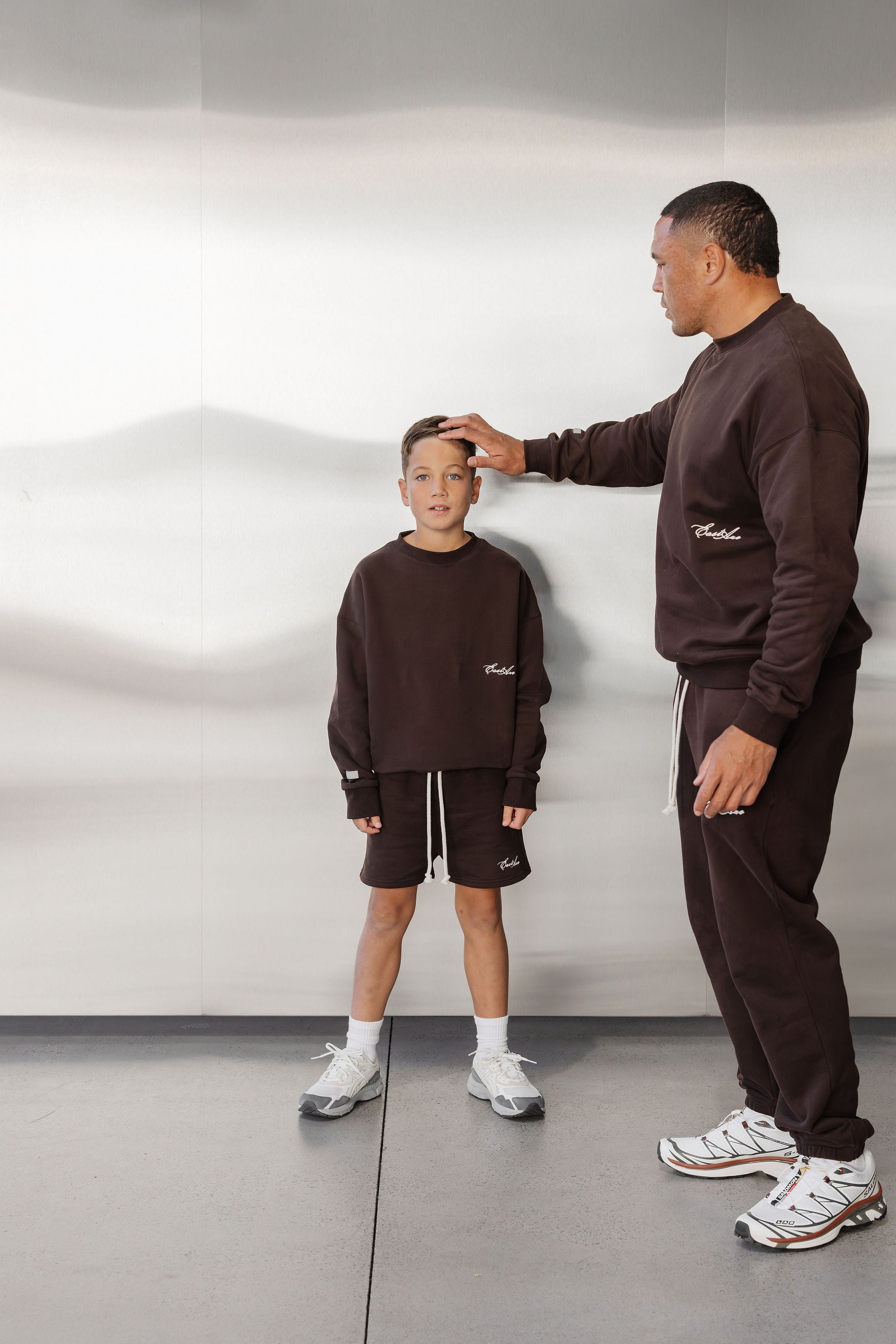 Kids Fleece Crewneck - Chocolate