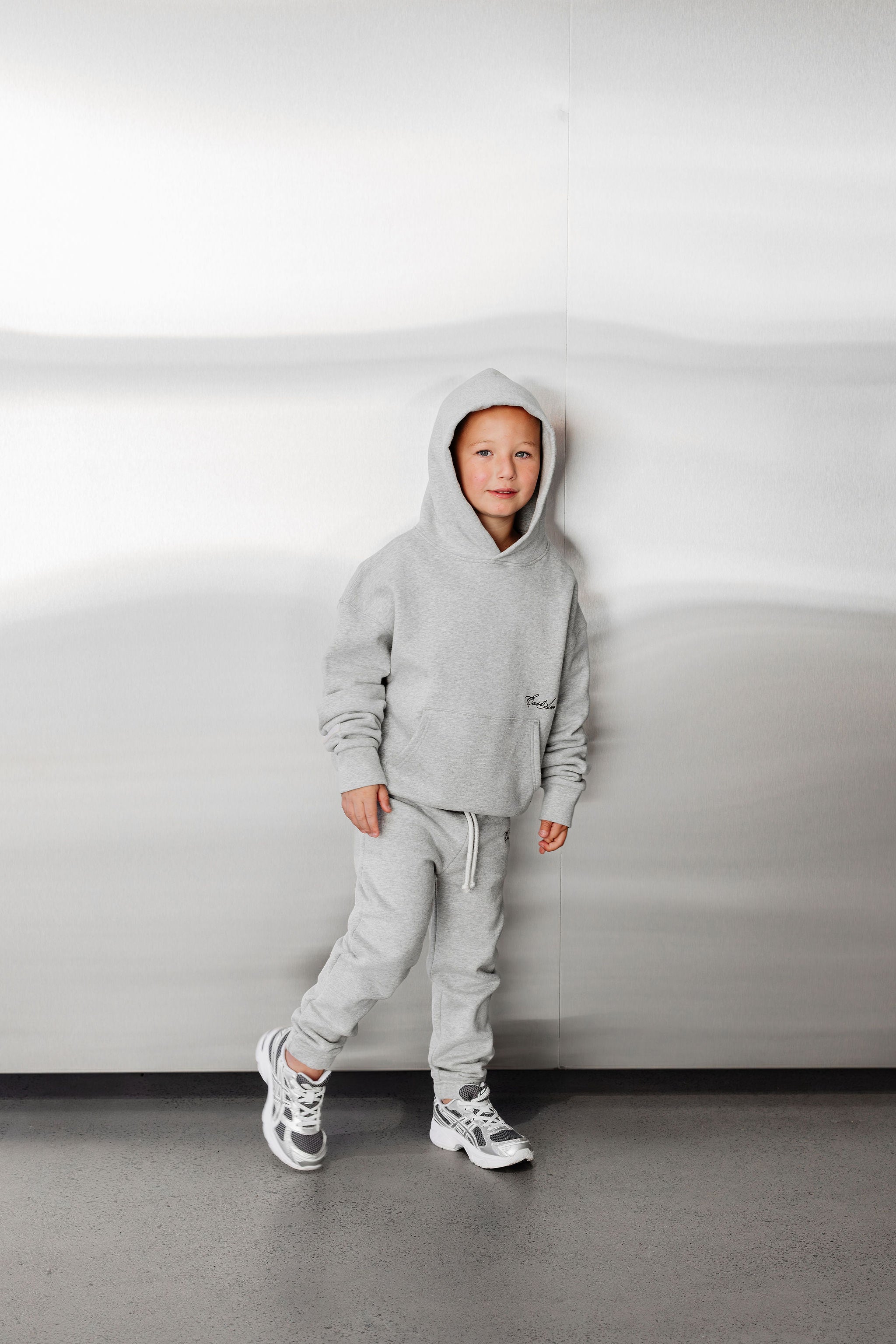 Kids Fleece Trackpant - Grey Marle