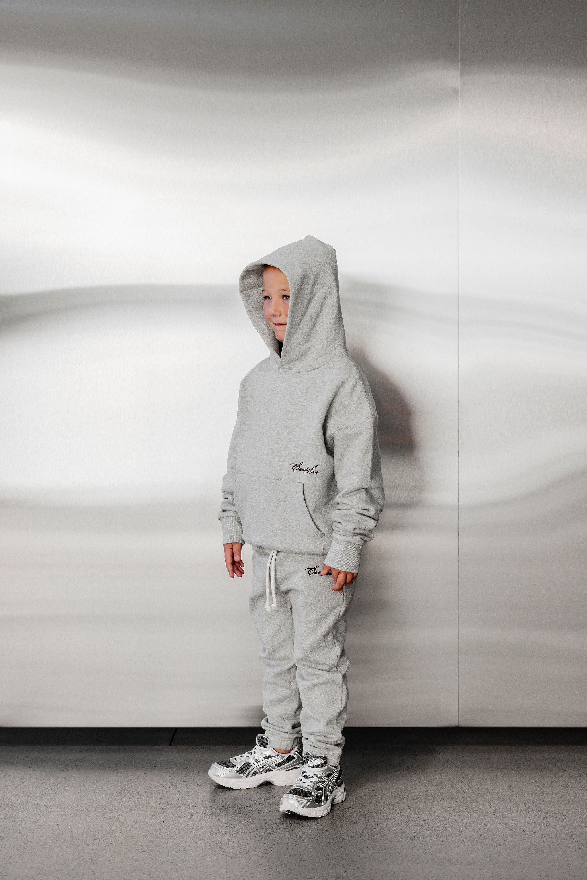 Kids Fleece Trackpant - Grey Marle