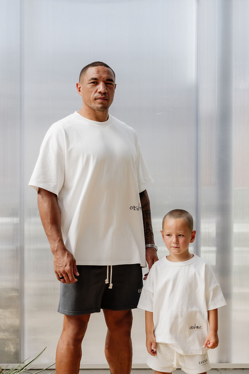 Kids Block Tee - White