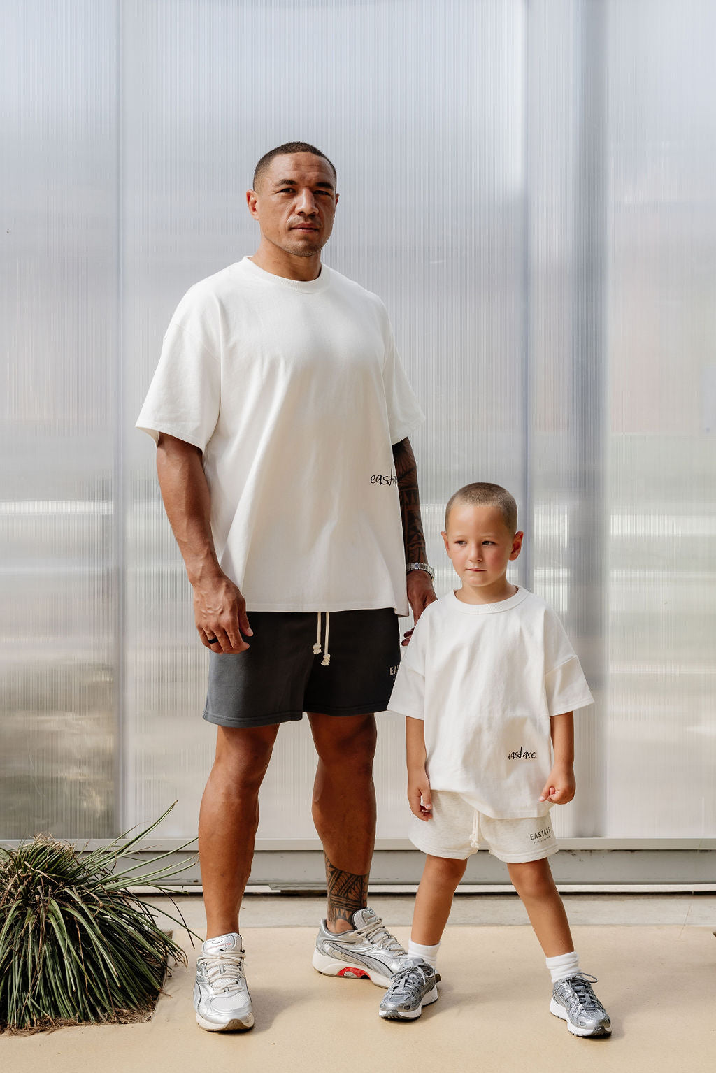 Kids Block Tee - White