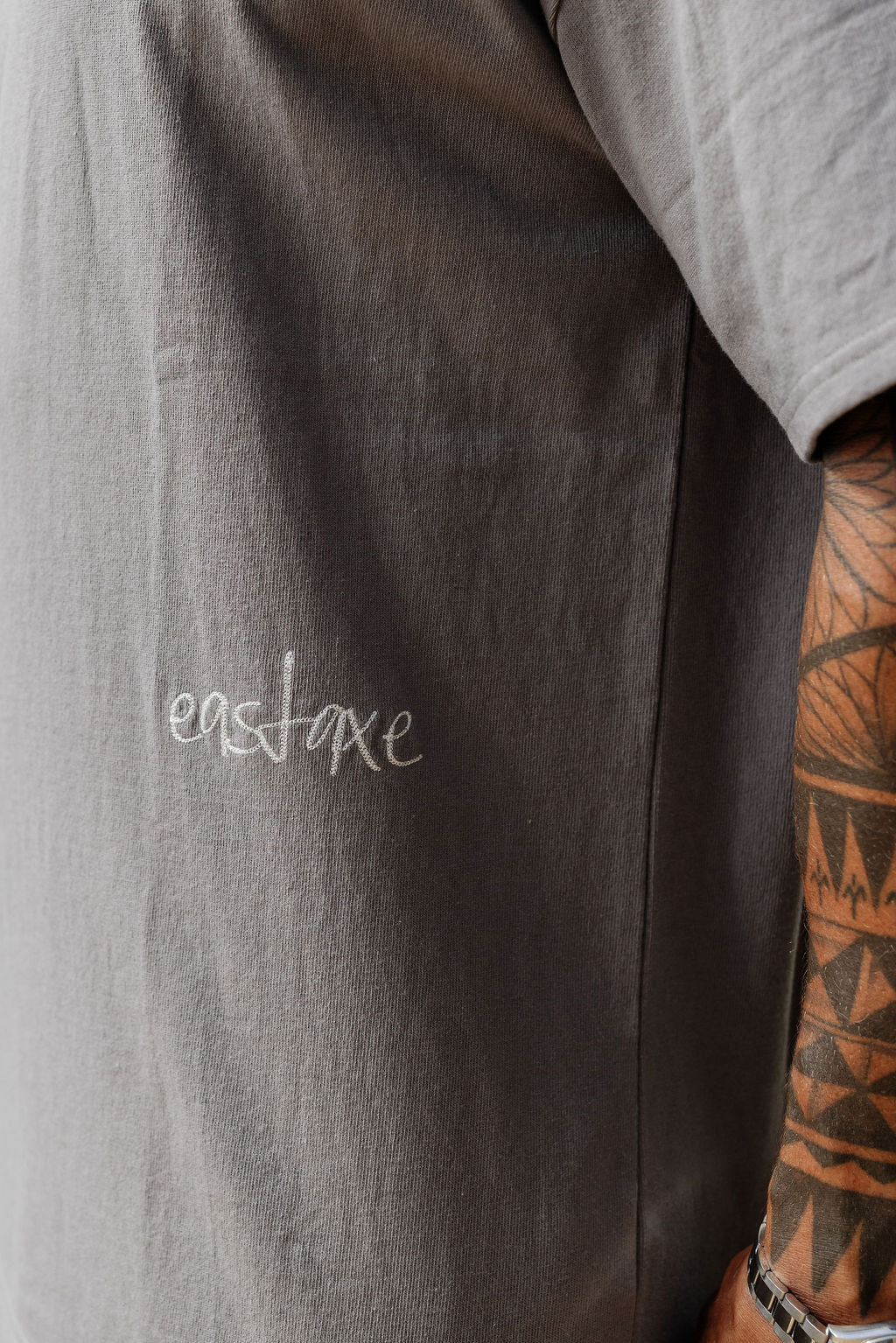 Unisex Block Tee - Washed Grey