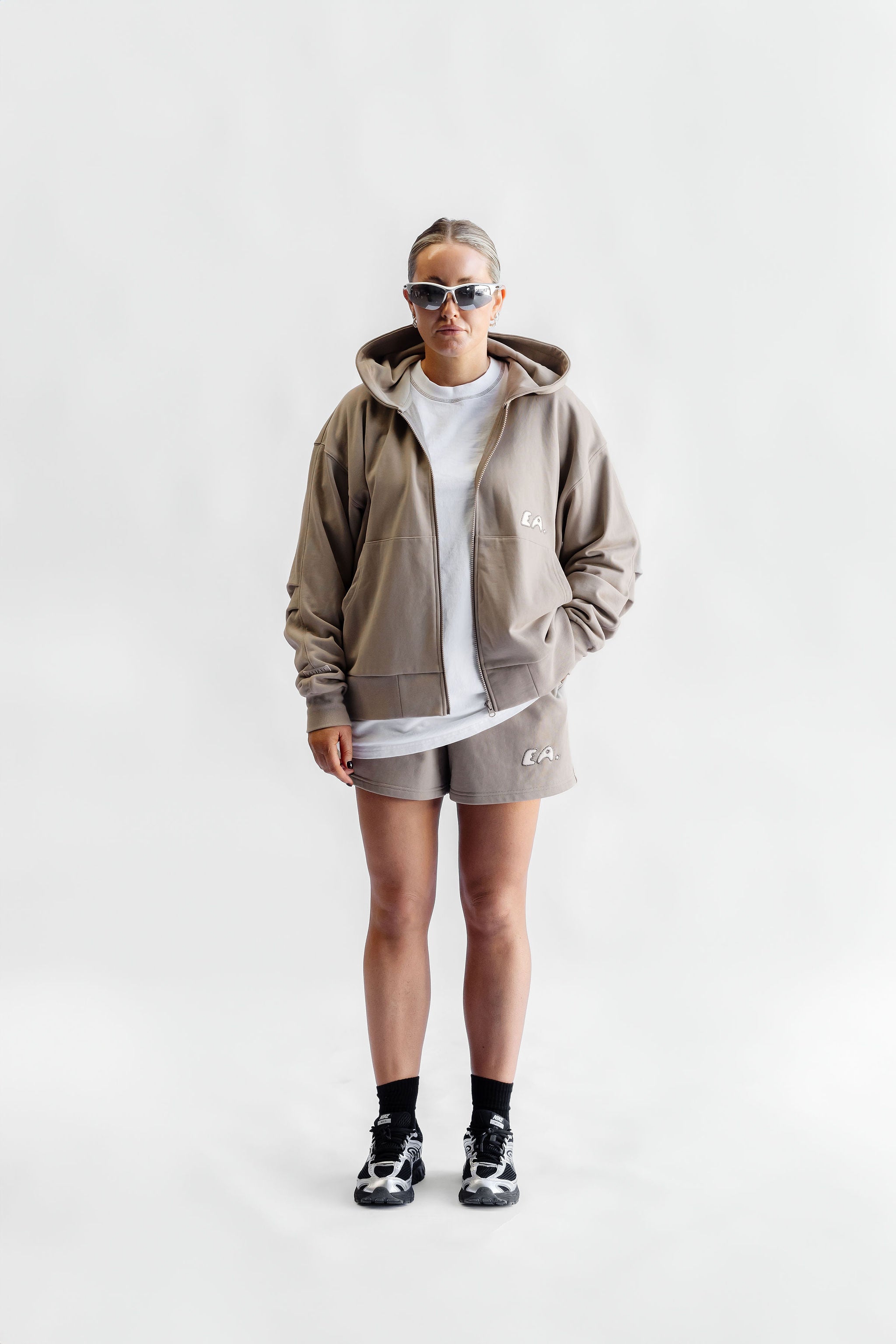 Unisex Zip Hoodie - Taupe