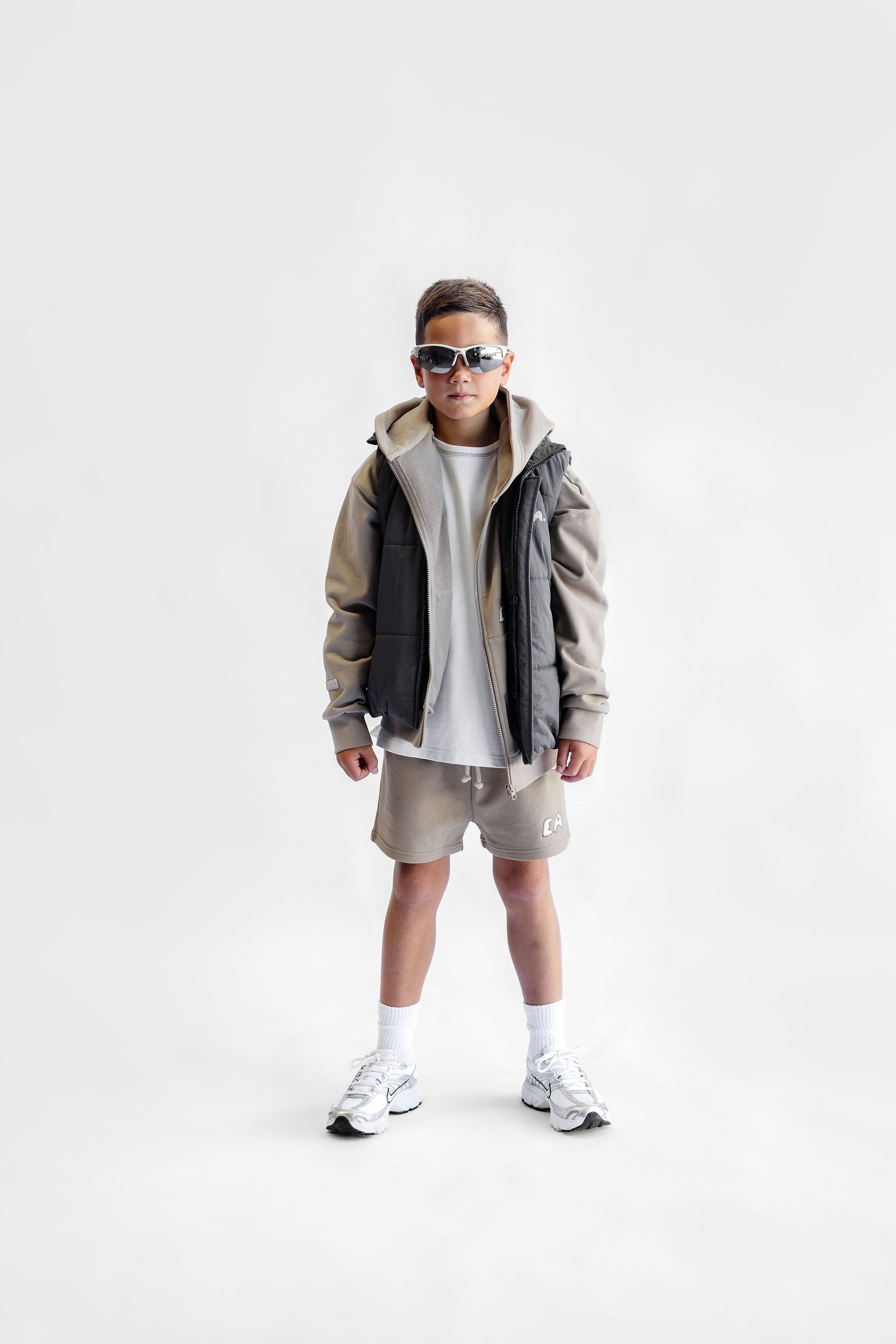 Kids Puffer Vest - Midnight Grey