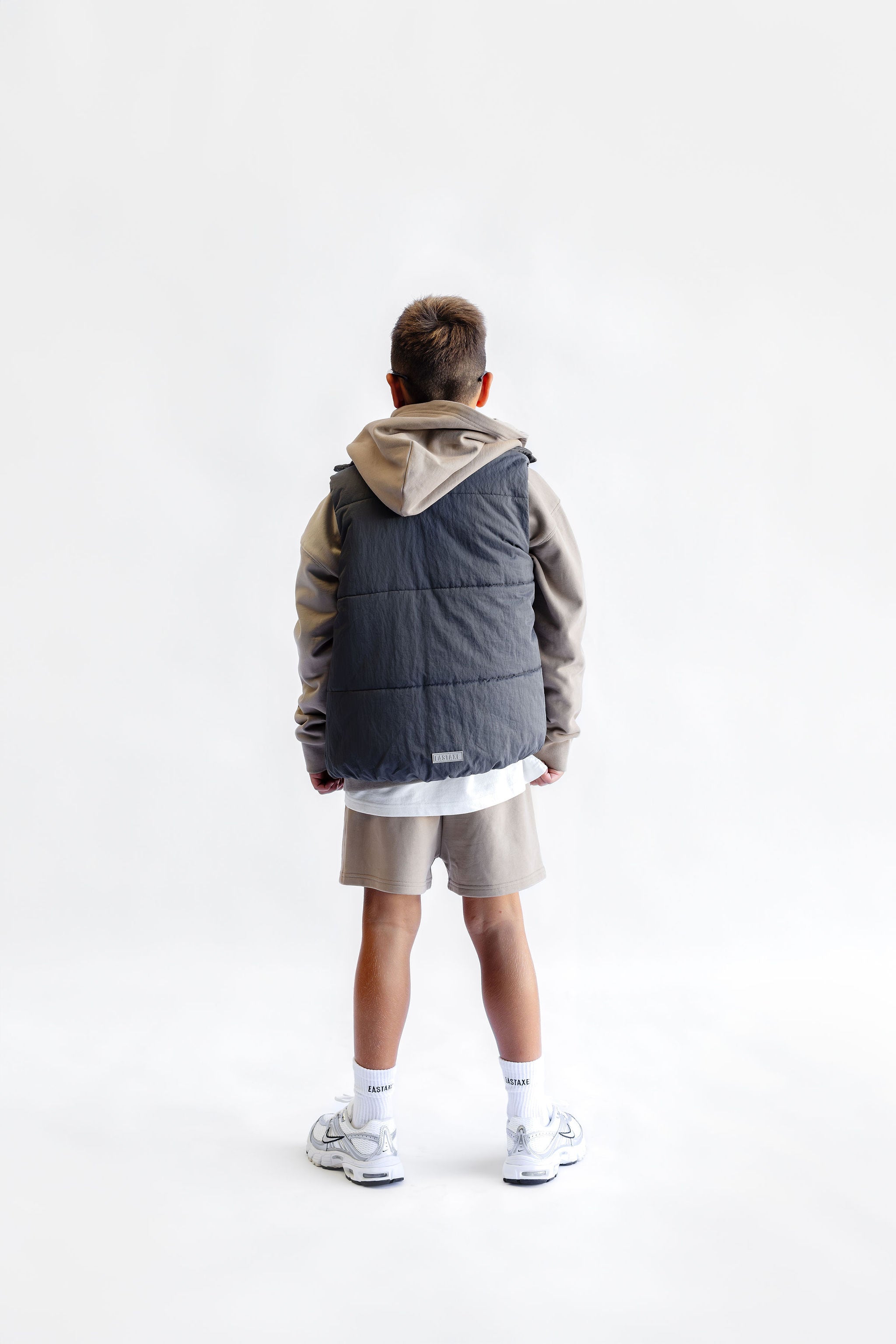Kids Puffer Vest - Midnight Grey