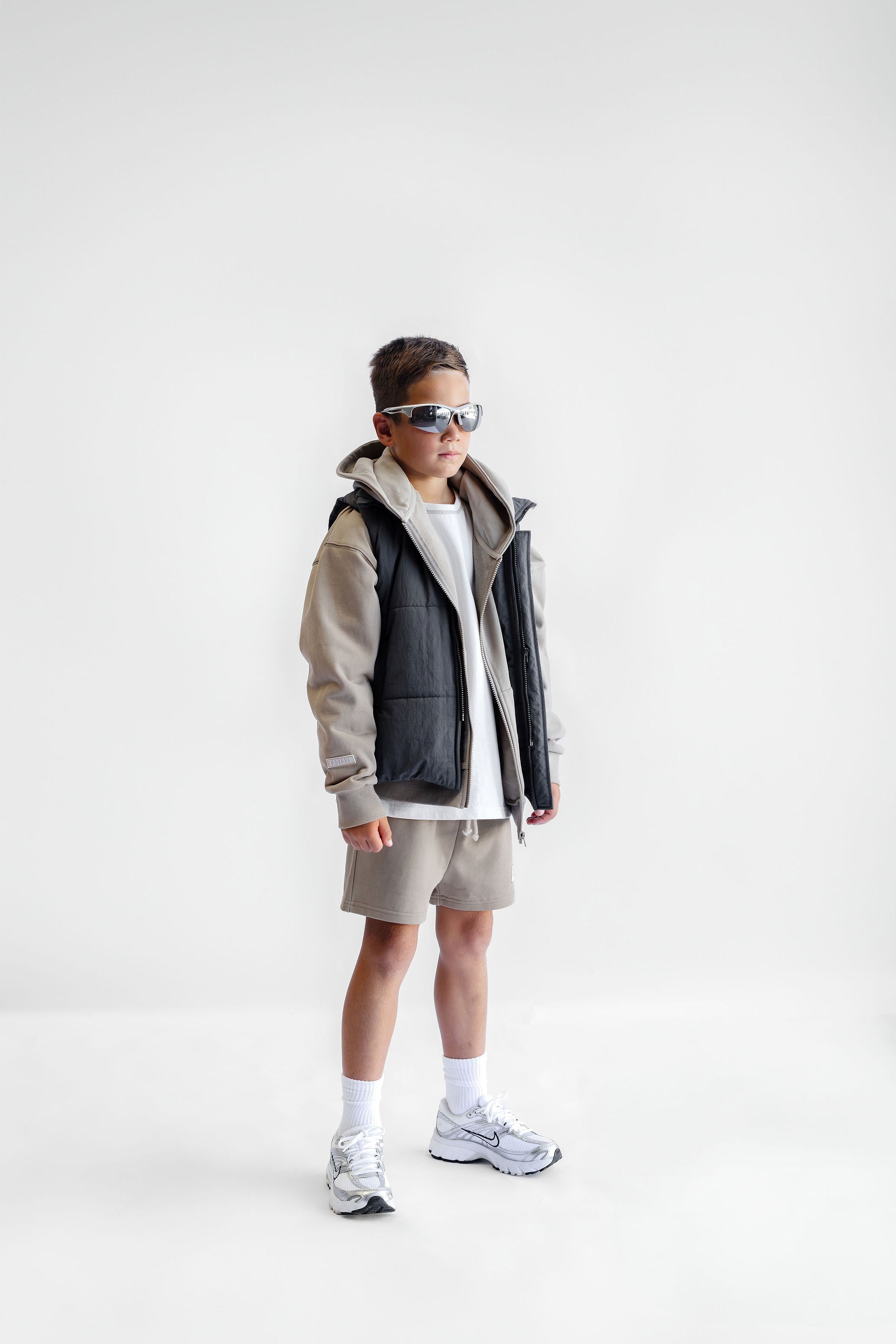 Kids Puffer Vest - Midnight Grey