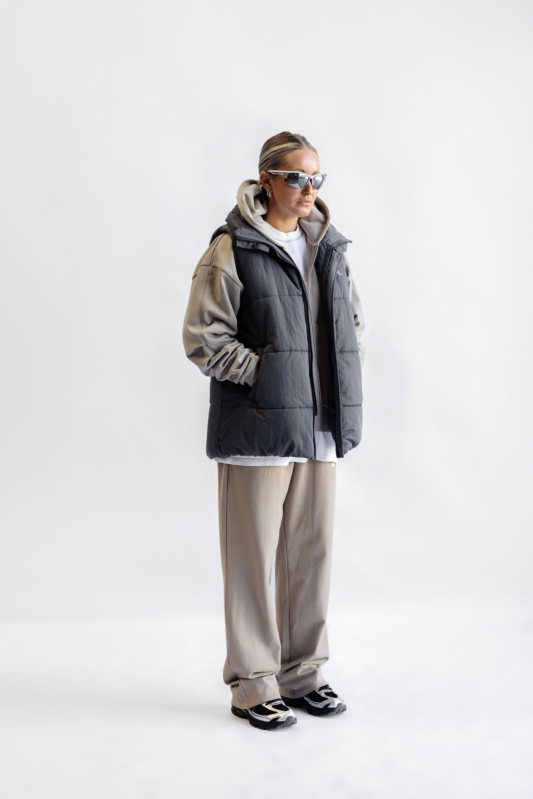 Unisex Puffer Vest - Midnight Grey