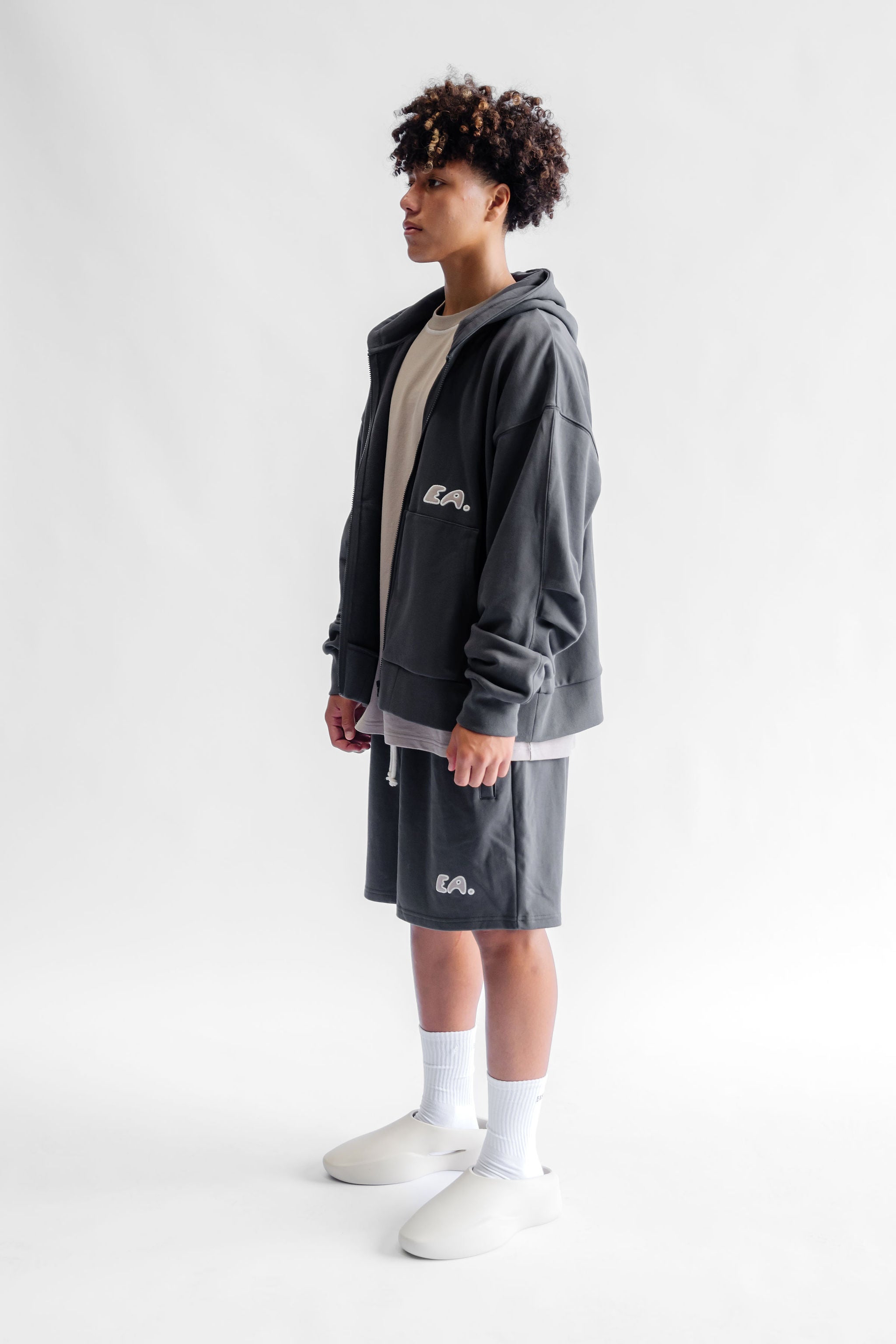 Unisex Zip Hoodie - Midnight Grey