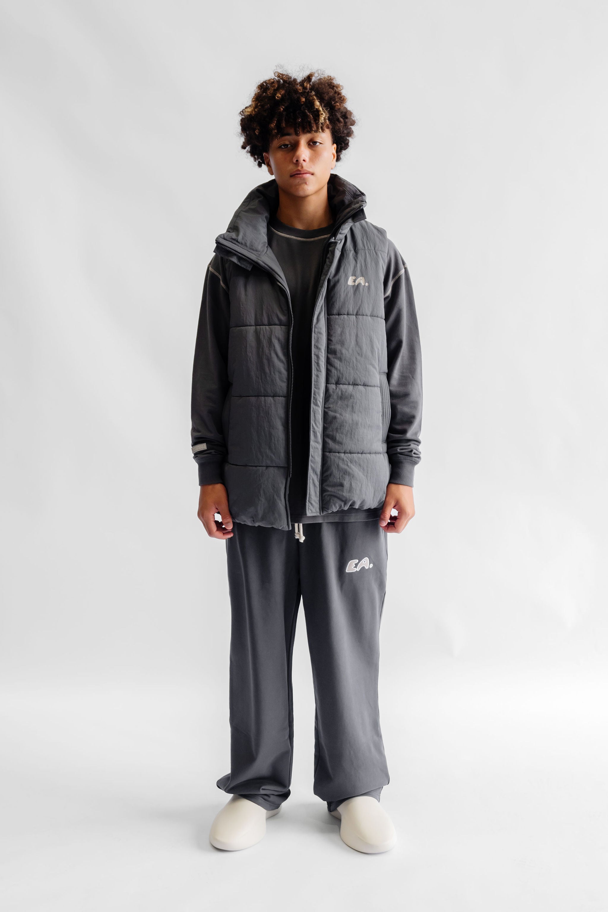 Unisex Wide Leg Trackpant - Midnight Grey