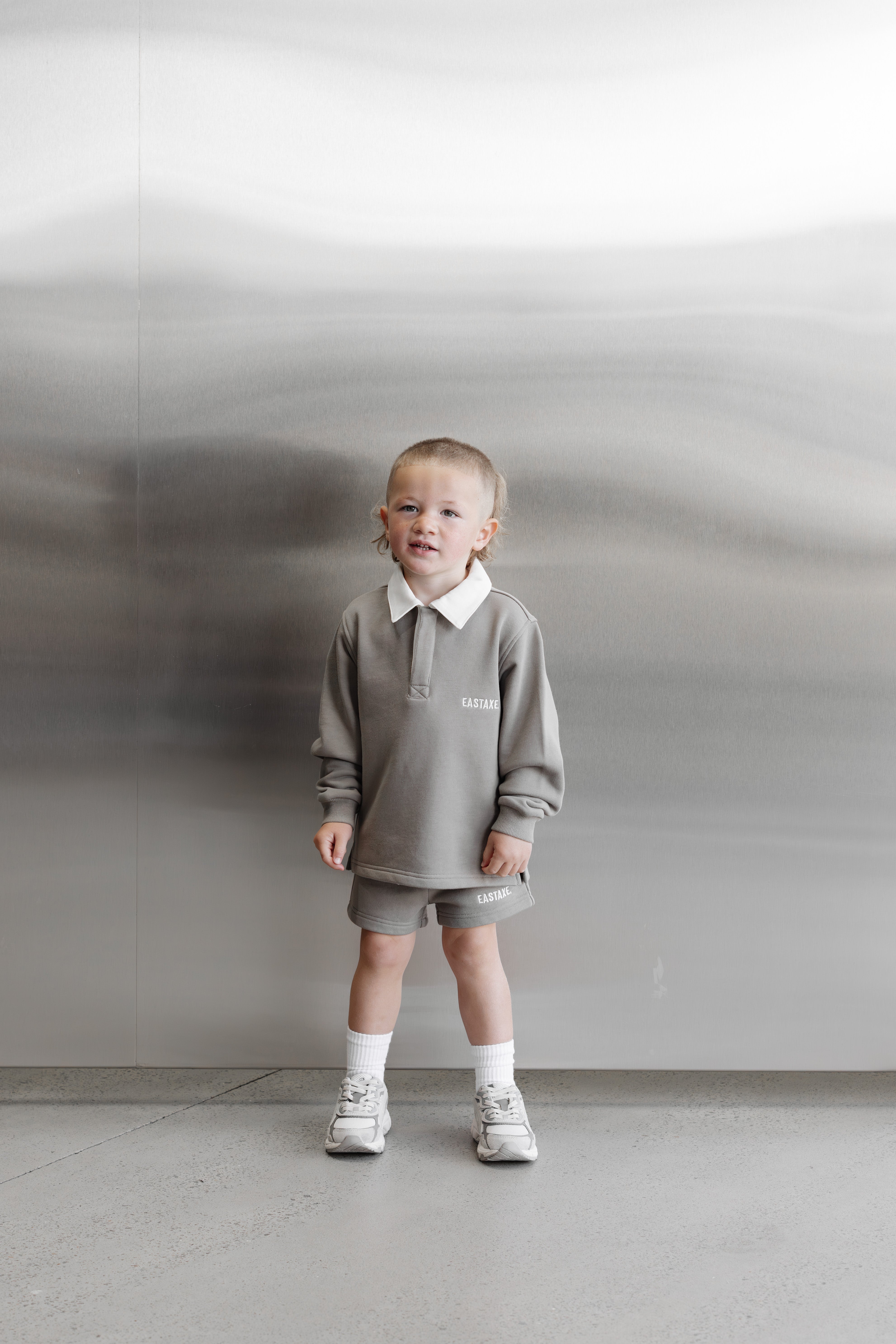 Kids Rugby Polo - Stone