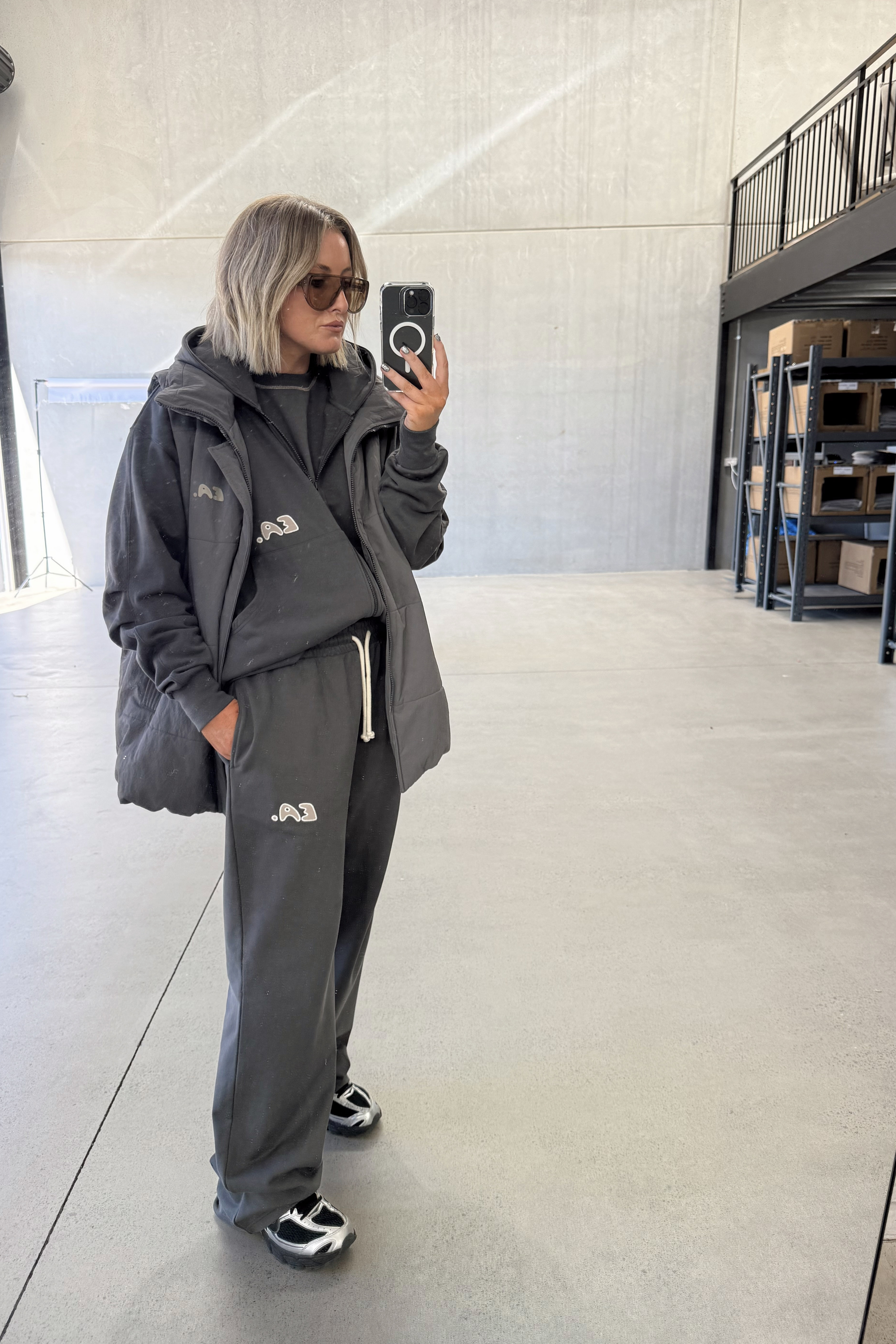 Unisex Zip Hoodie - Midnight Grey