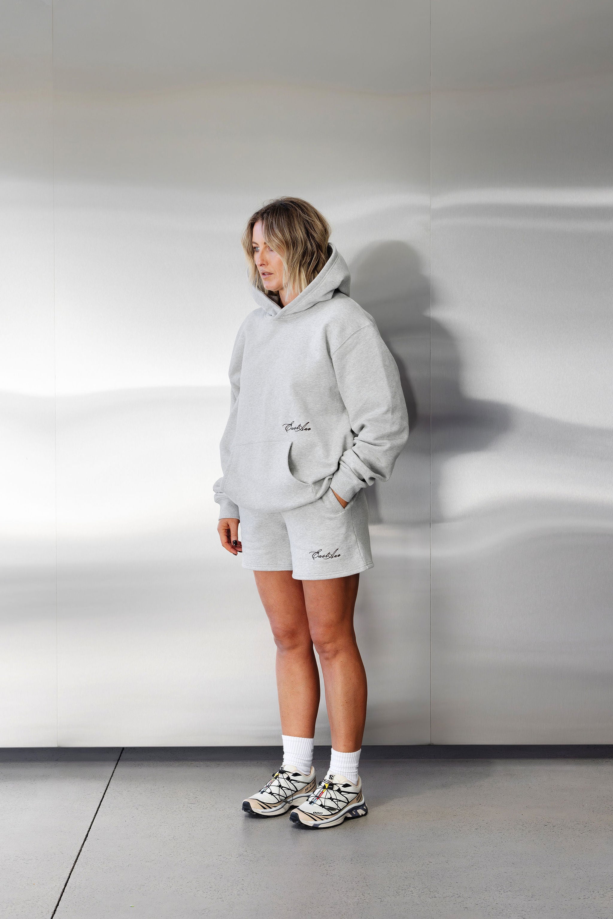 Unisex Fleece Hoodie - Grey Marle