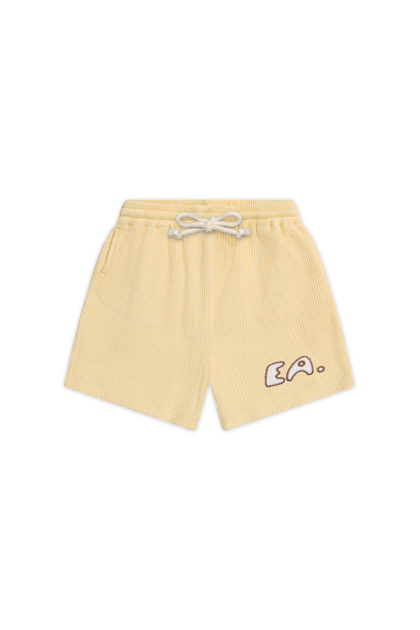 Kids Waffle Shorts - Butter
