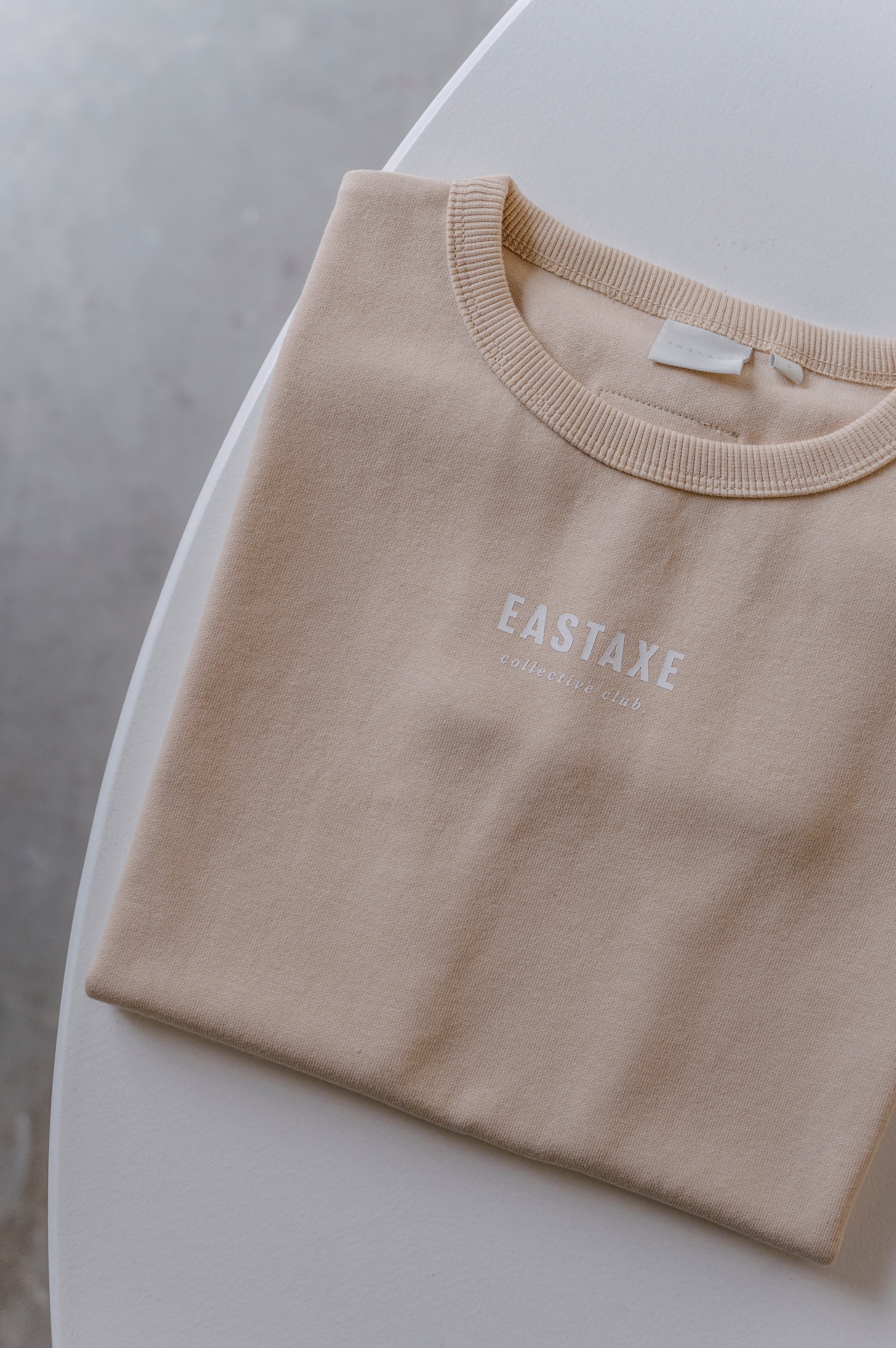 Heavy Box Fit Tee - Cream