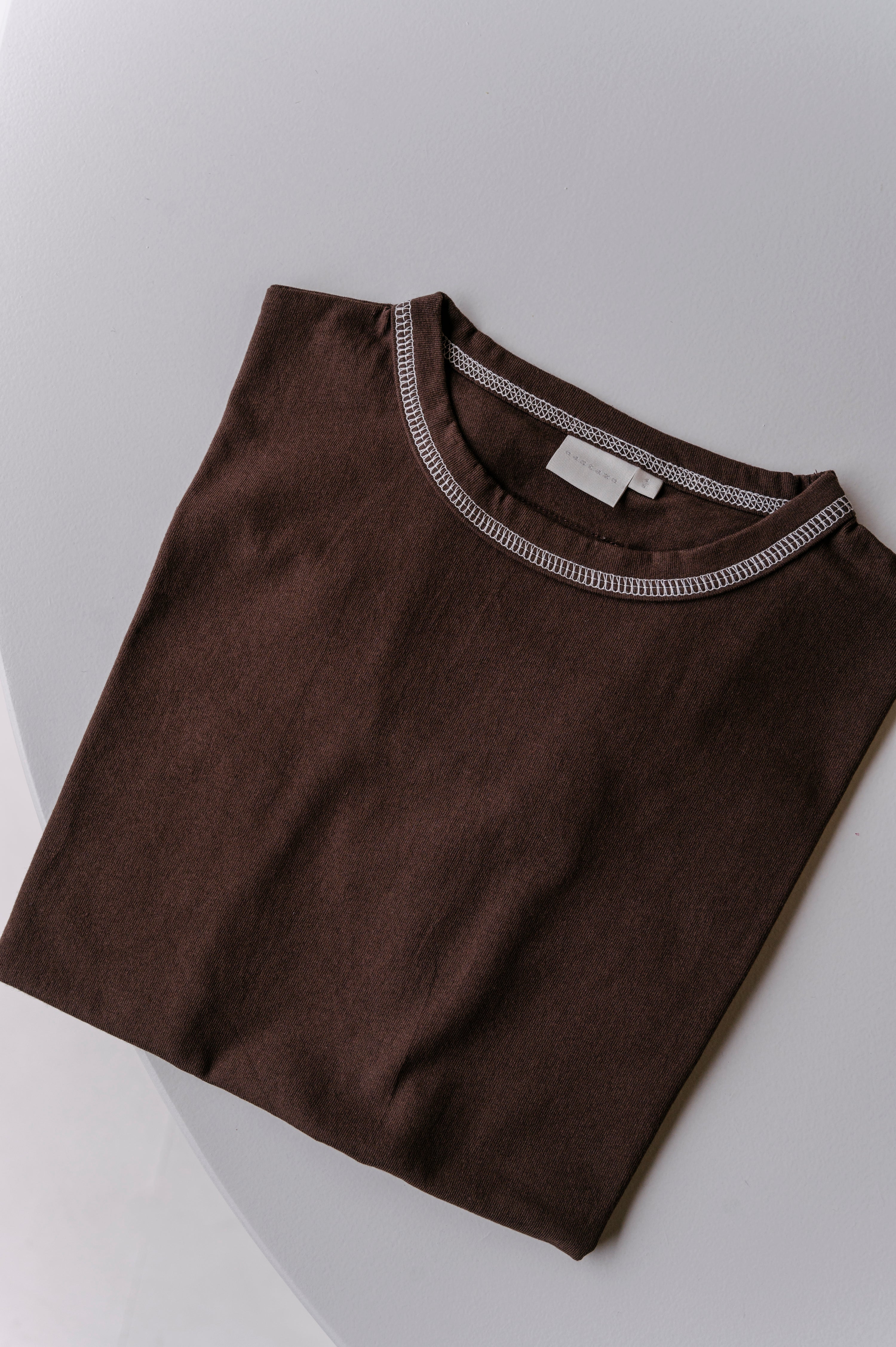 Classic Box Fit Tee - Chocolate