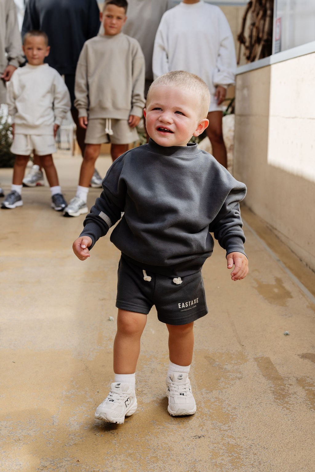 Kids Crewneck - Washed Grey