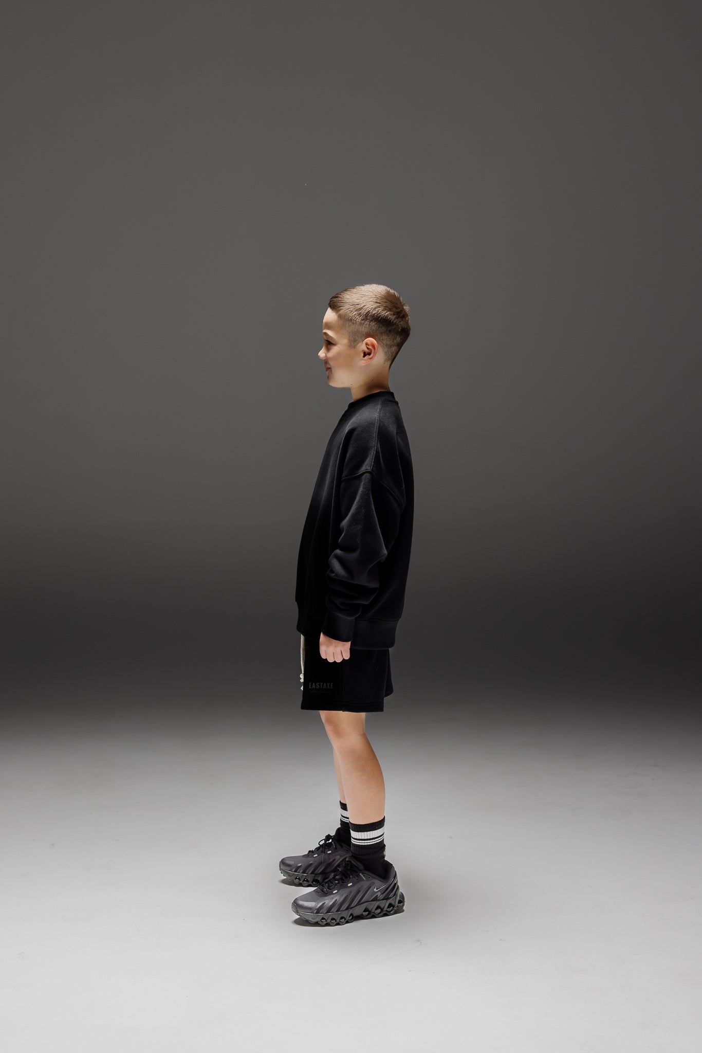 Kids Track Short - Black