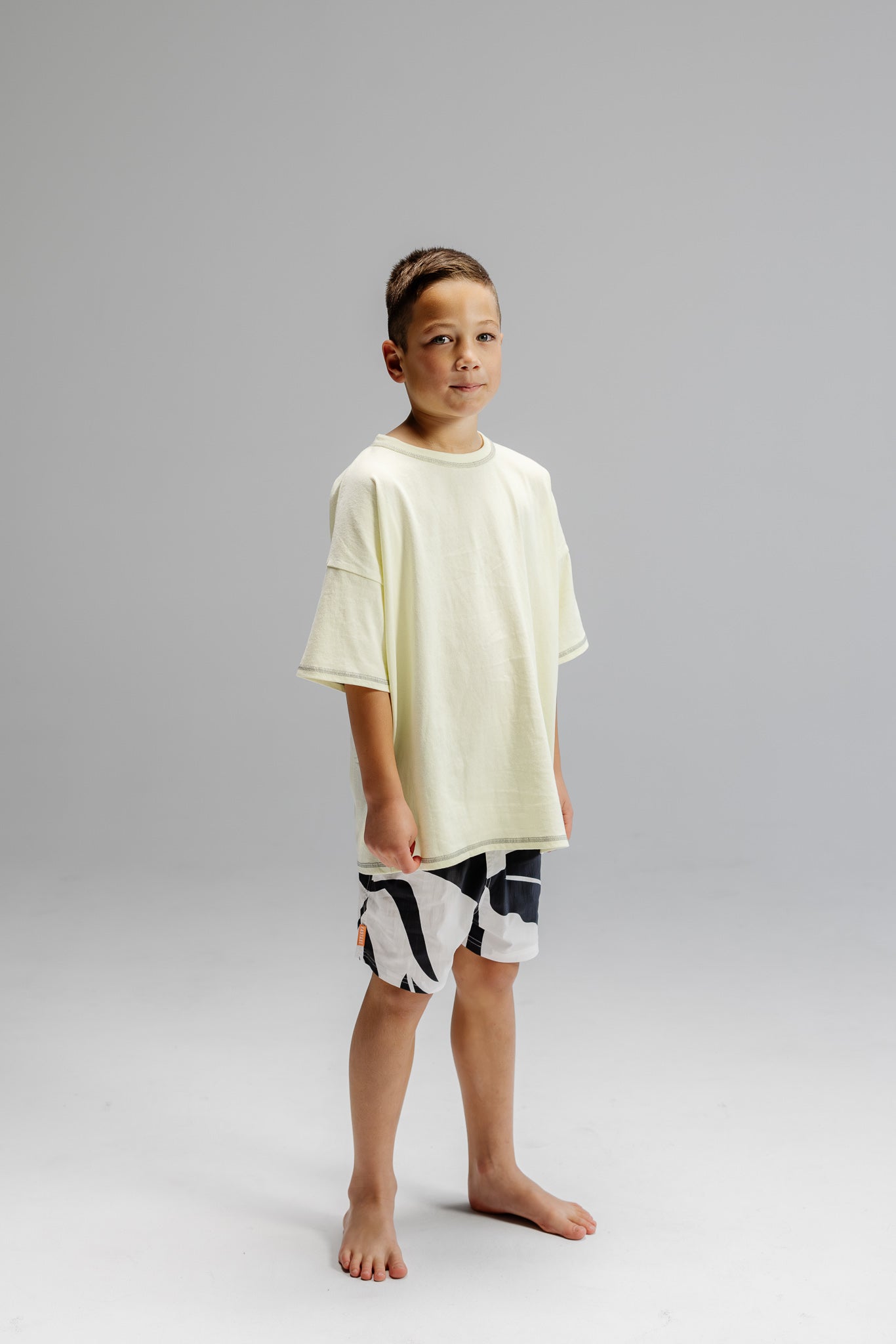 Jnr Classic Box Fit Tee - Lemon