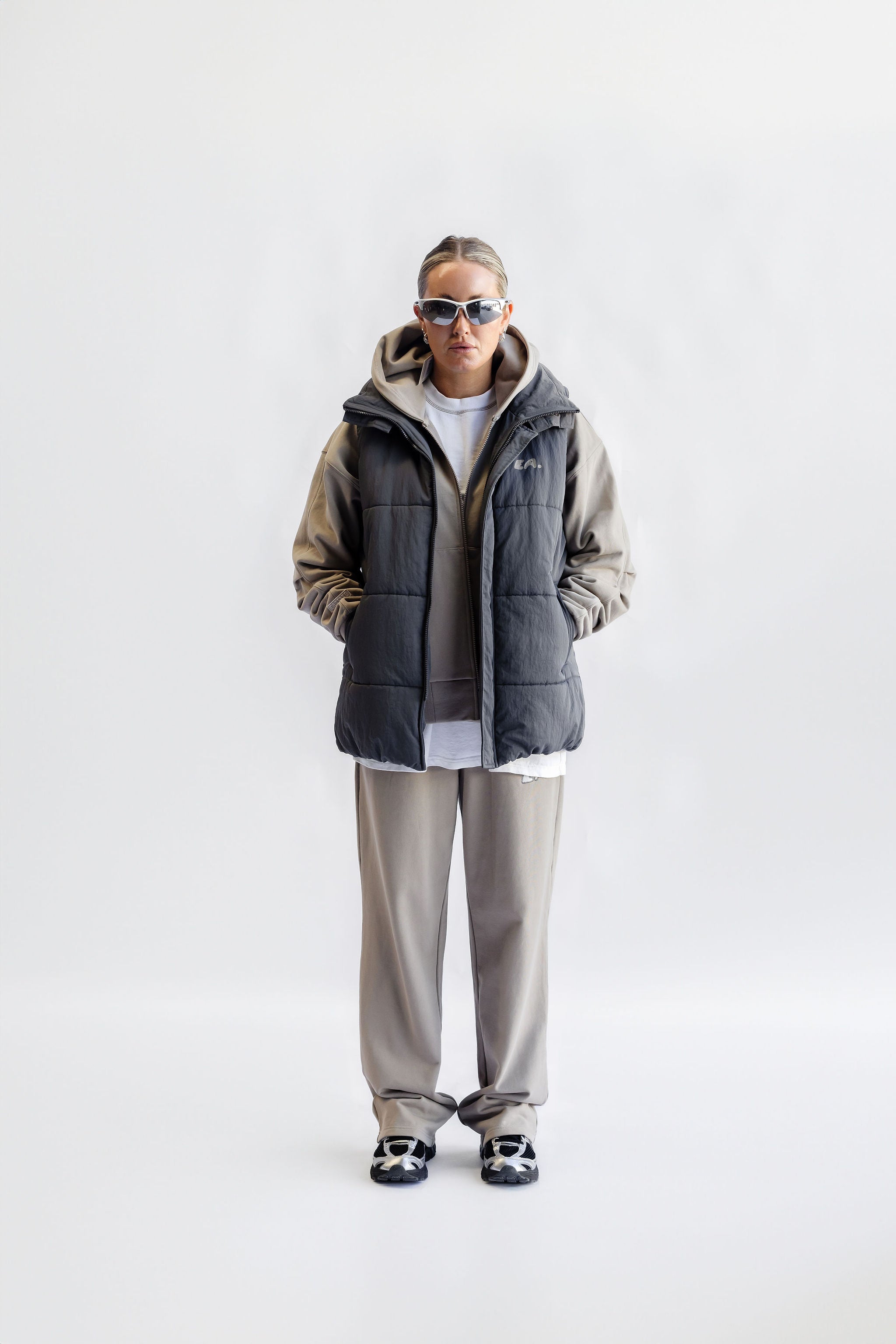 Unisex Puffer Vest - Midnight Grey