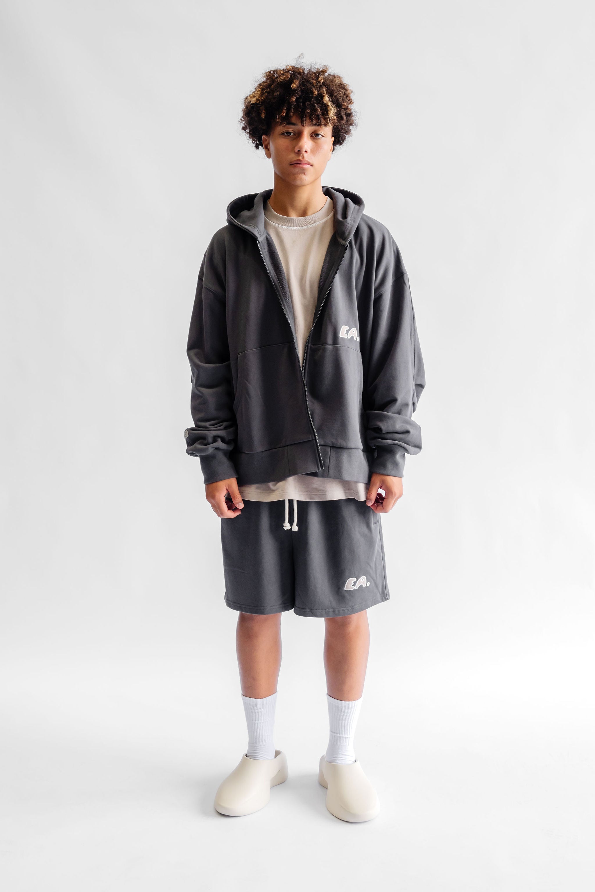 Unisex Zip Hoodie - Midnight Grey