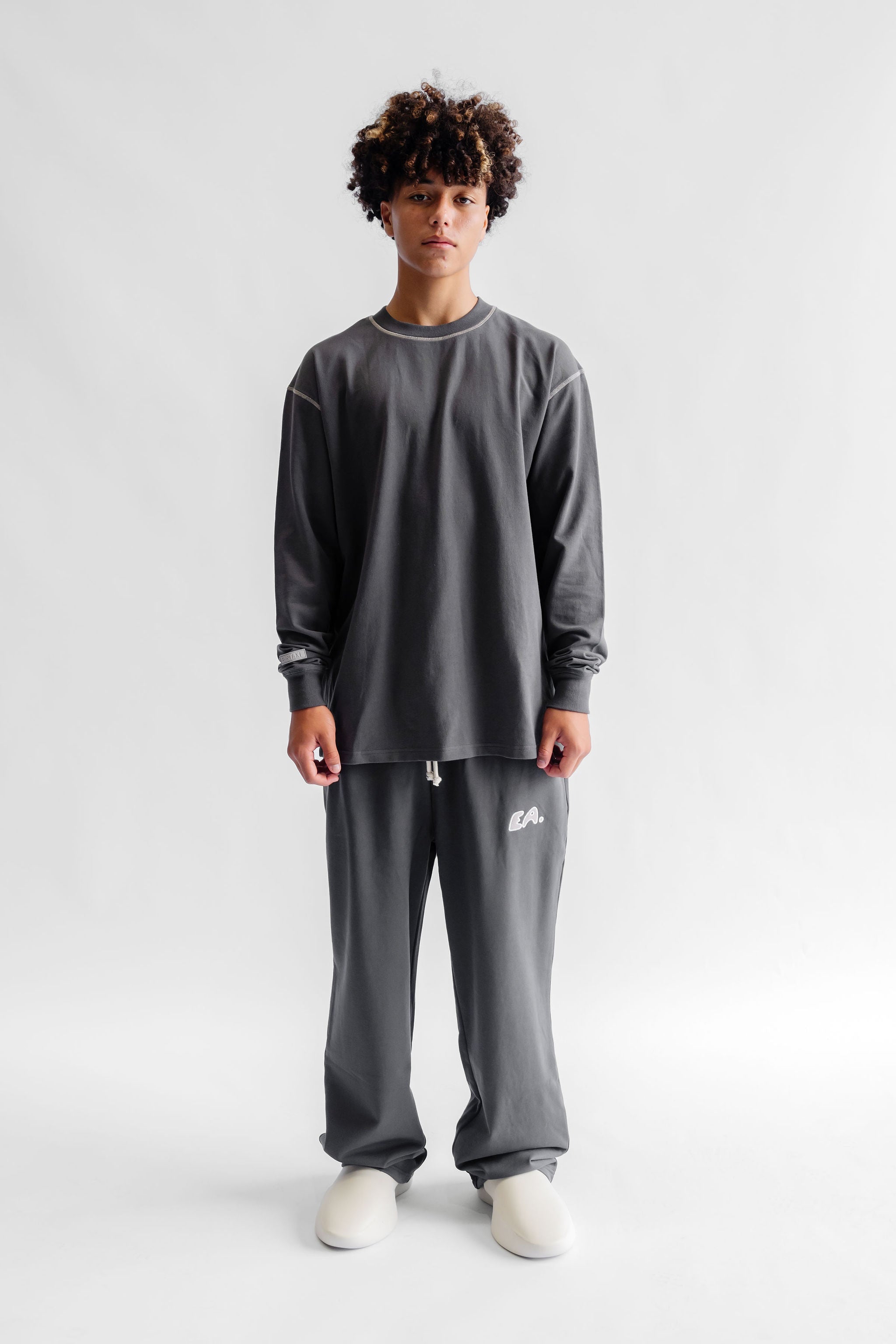 Unisex Wide Leg Trackpant - Midnight Grey