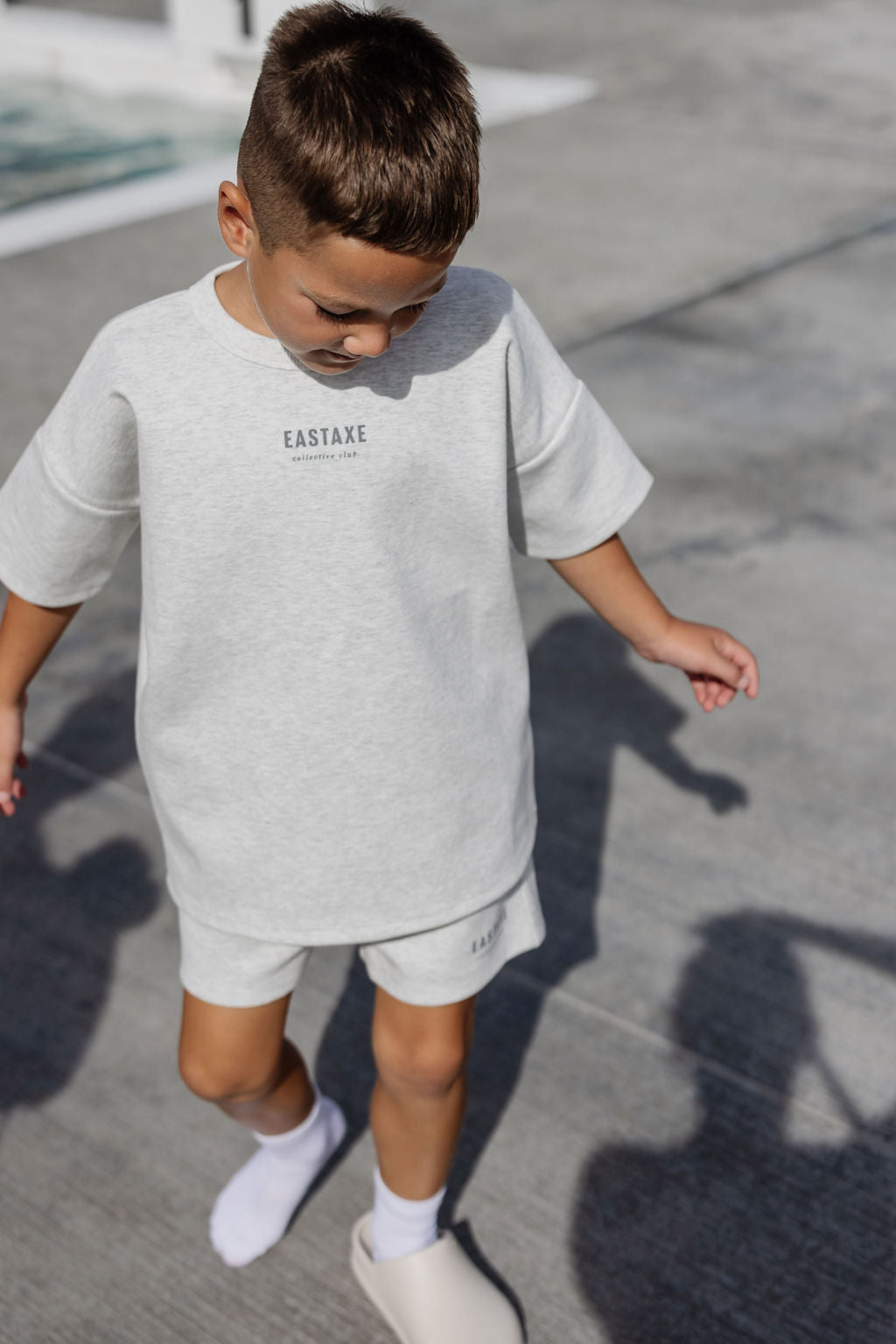 Heavy Box Fit Tee - Grey Marle