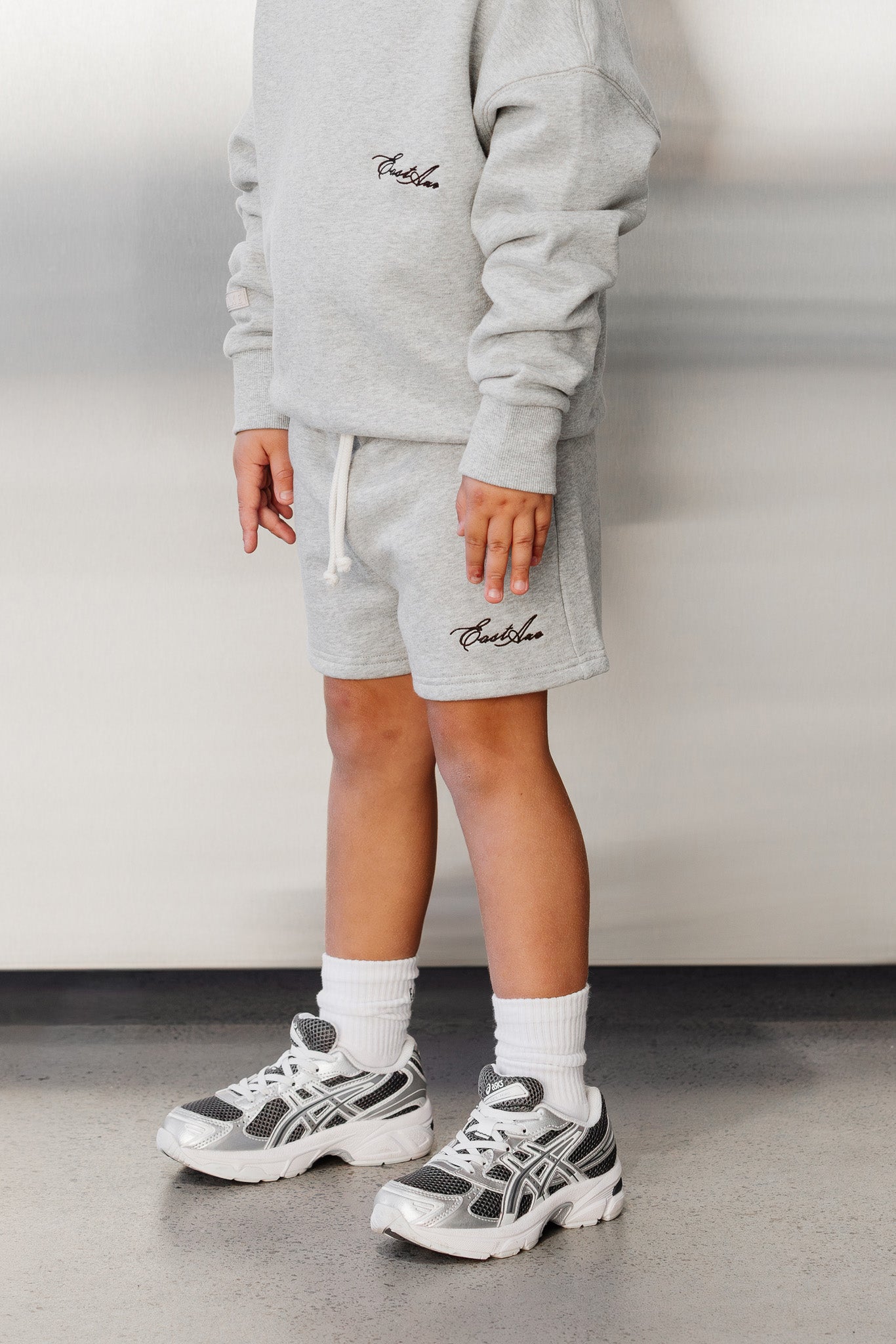 Kids Fleece Short - Grey Marle