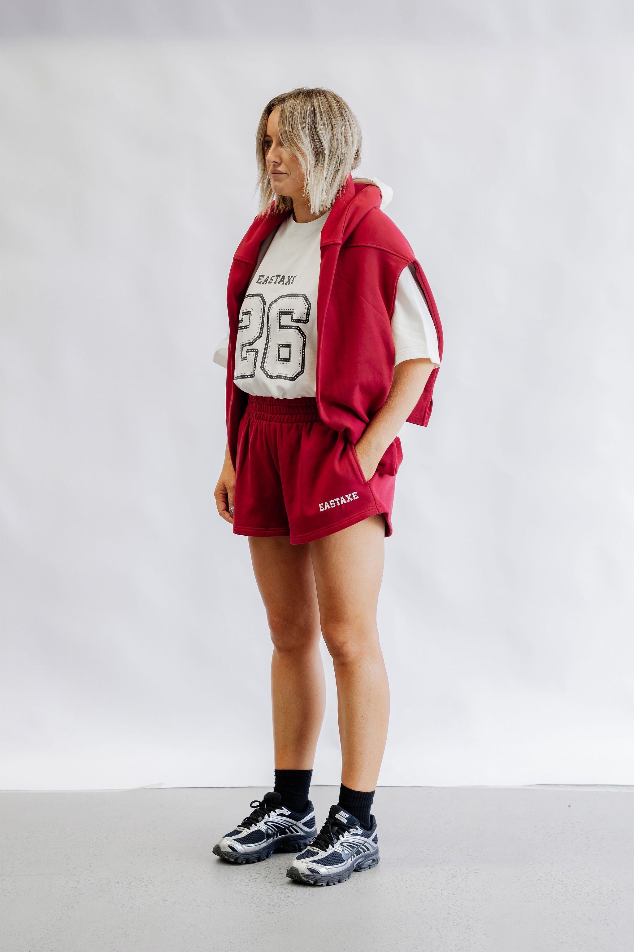 High Rise Shorts - Heritage Red
