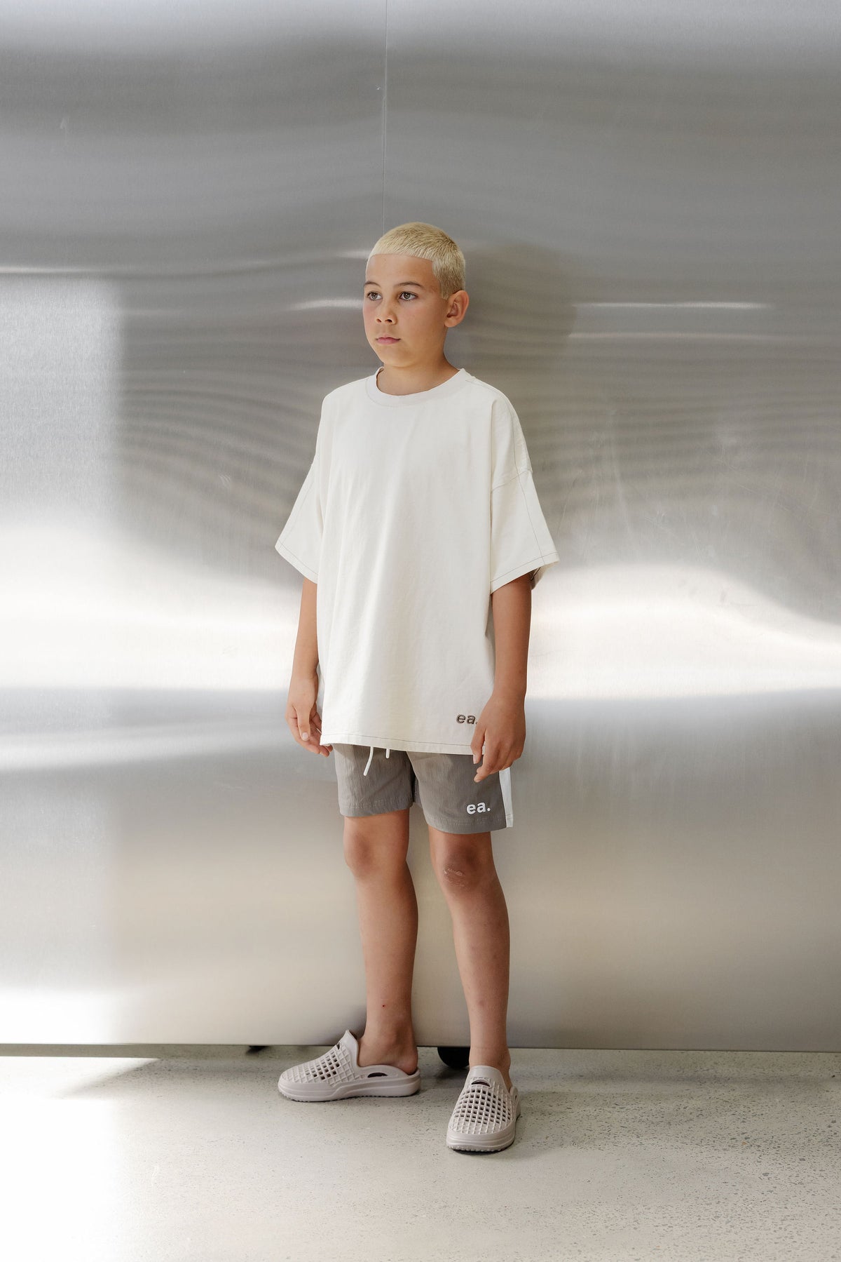 Teen Classic Box Fit Tee - Beige