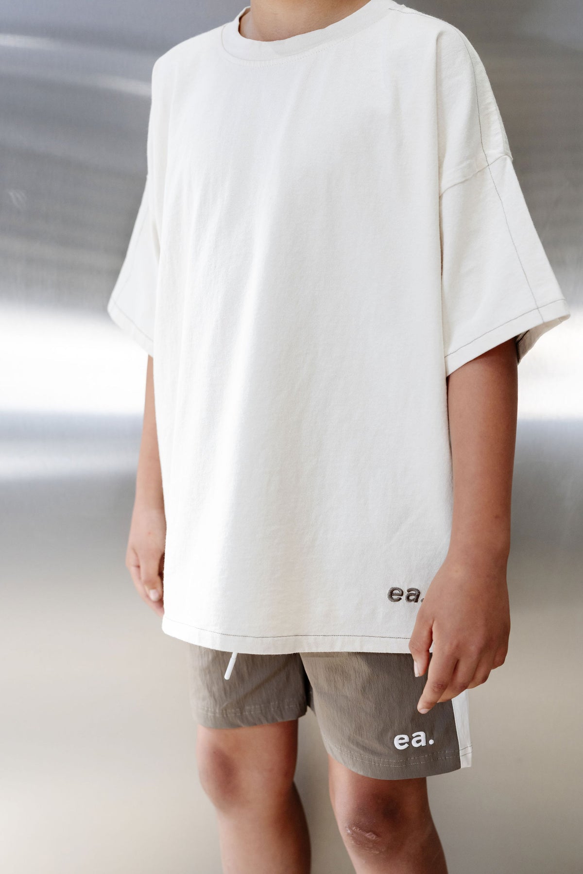 Teen Classic Box Fit Tee - Beige