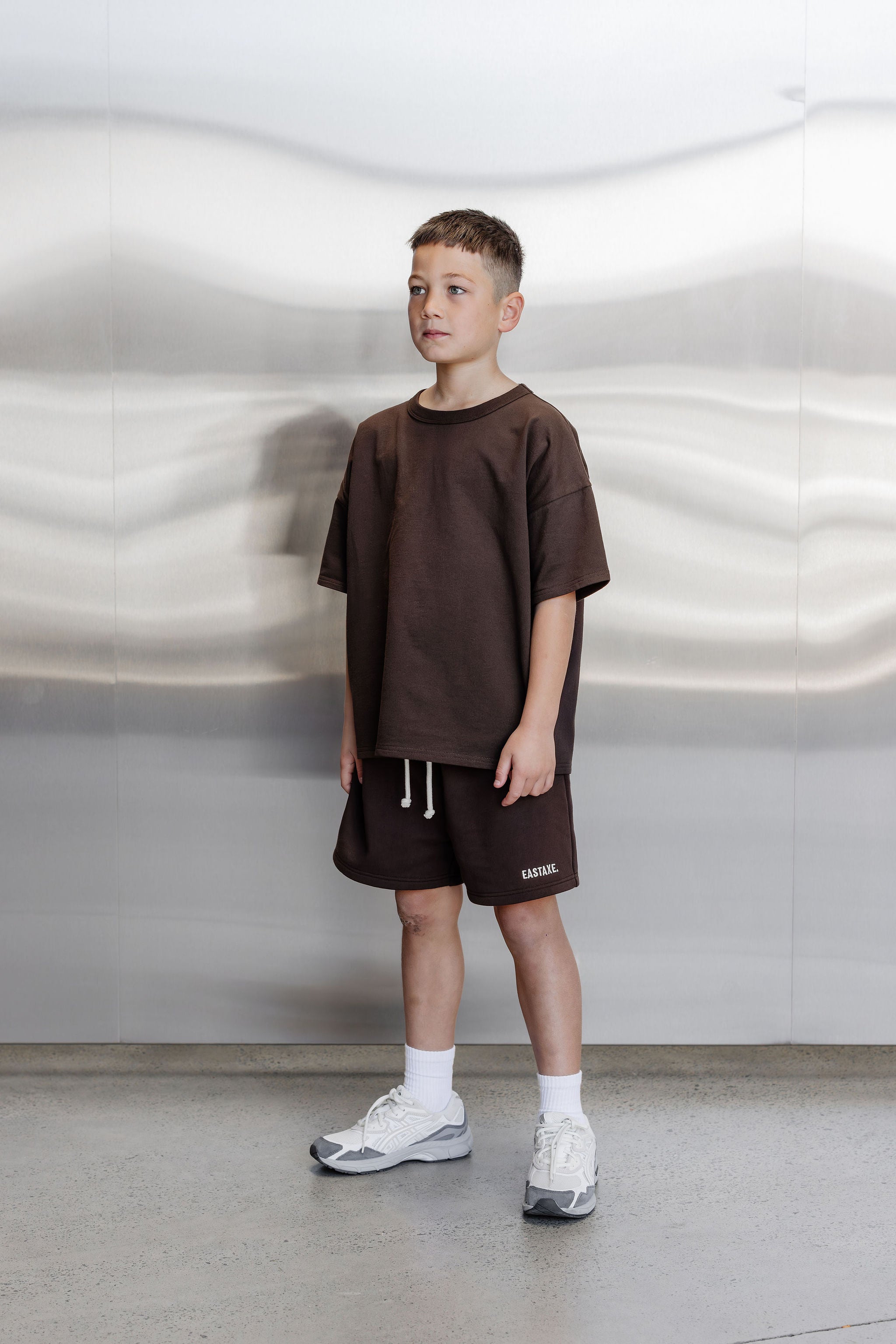Kids Box Fit Tee - Chocolate