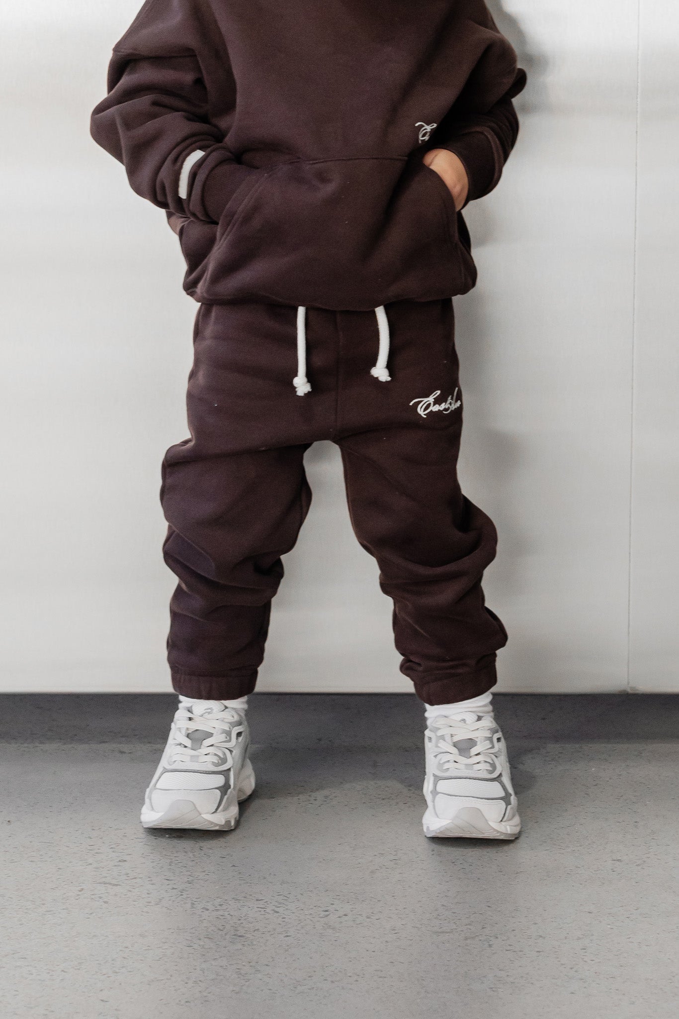 Kids Fleece Trackpant - Chocolate